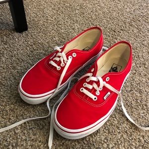 Vans Authentic, red, size 9